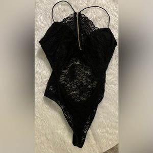 Black sheer body suit  size SMALL